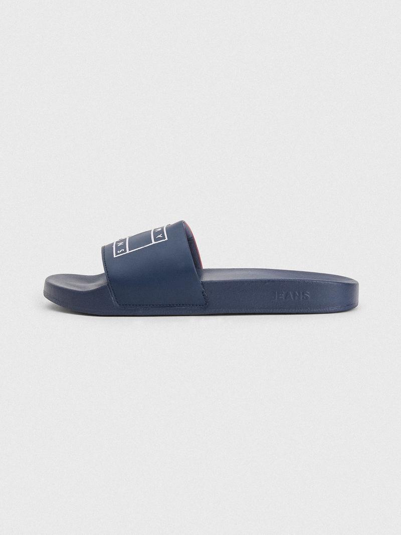 Navy / Red Men's Tommy Hilfiger Tommys Slides | AU_M31644