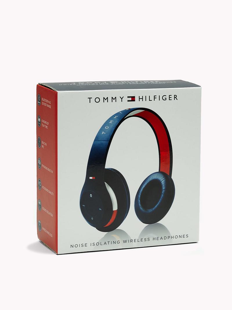 Navy / Red / White Women's Tommy Hilfiger Noise Isolating Wireless Headphones Technology | AU_W21690