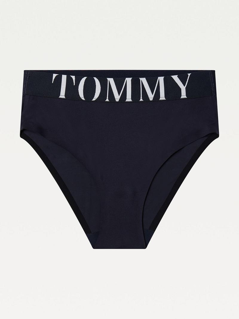 Navy Women's Tommy Hilfiger Tommy High-Waist Brief Bikinis | AU_W21549