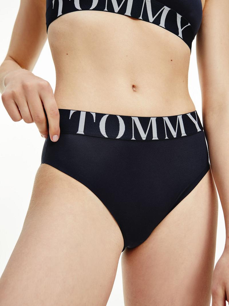 Navy Women\'s Tommy Hilfiger Tommy High-Waist Brief Bikinis | AU_W21549