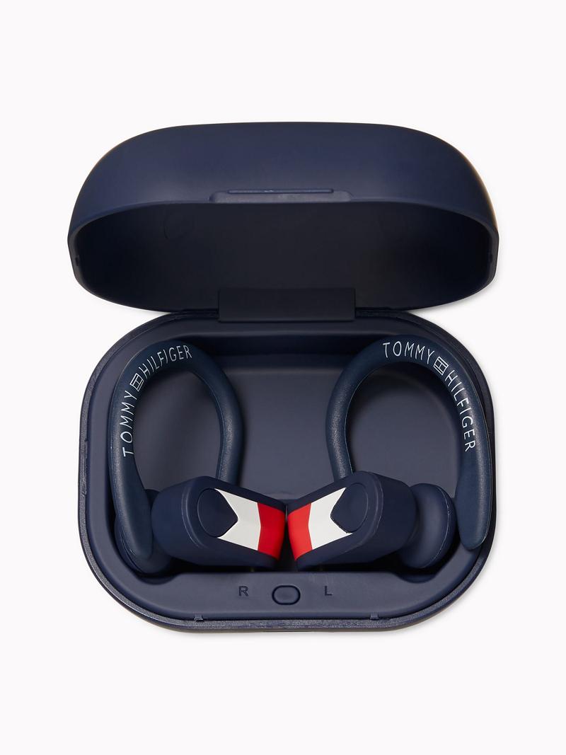 Navy Women's Tommy Hilfiger Wireless Sport Earbuds Technology | AU_W21709