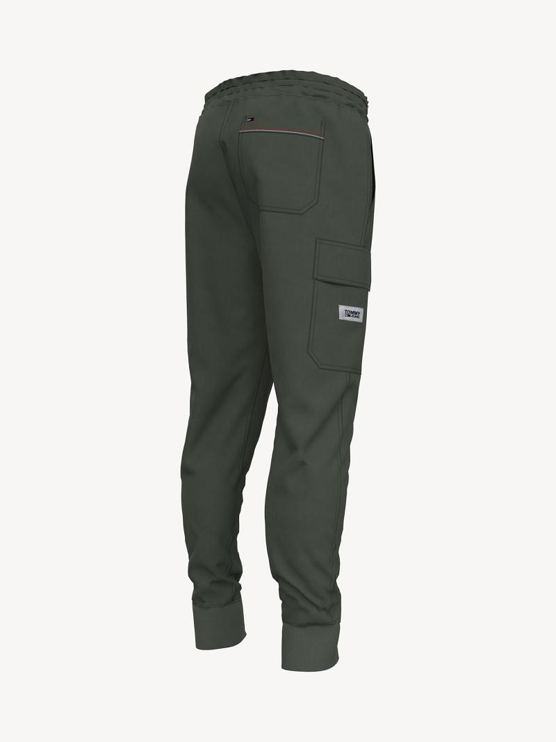 Olive Men's Tommy Hilfiger Solid Cargo Jogger | AU_M31353