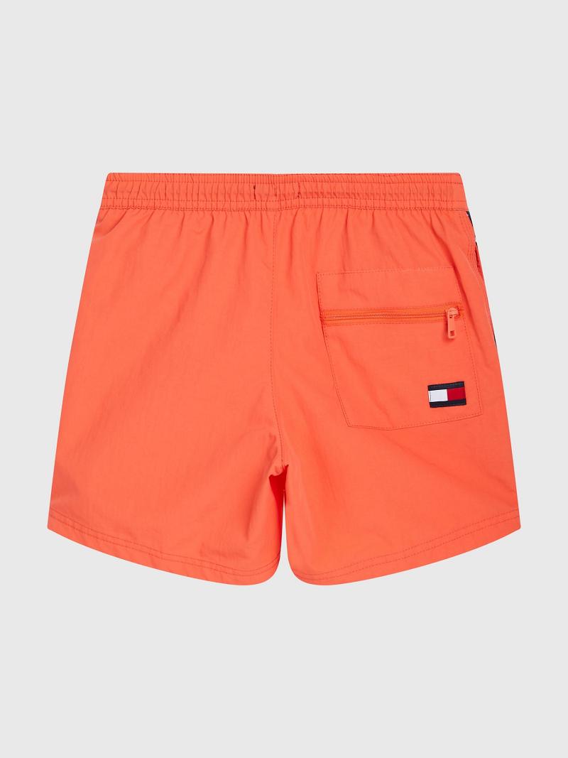 Orange Kids' Tommy Hilfiger Logo Stripe Trunk Swimwear | AU_B2150