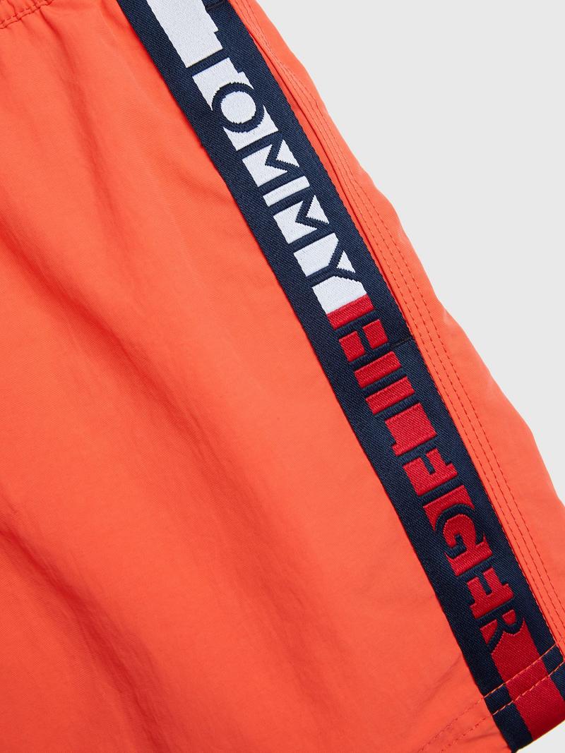 Orange Kids' Tommy Hilfiger Logo Stripe Trunk Swimwear | AU_B2150