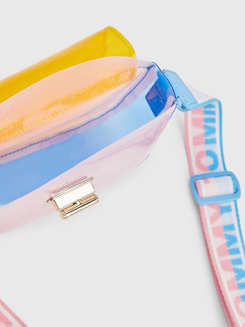 Orange Kids' Tommy Hilfiger Transparent Turnlock Crossbody Bags | AU_G1350