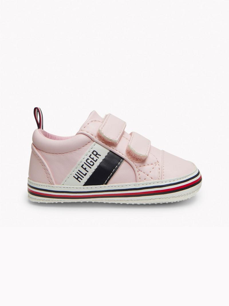 Pink Kids' Tommy Hilfiger Babies' Signature Stripe Sneakers | AU_G1304