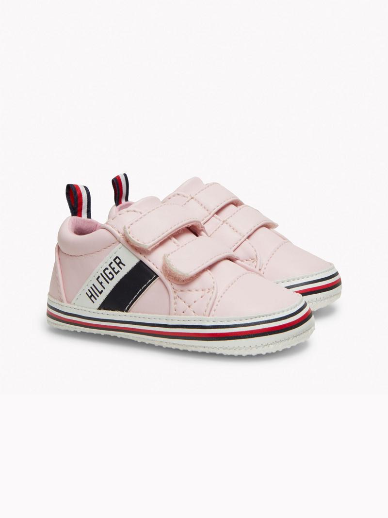 Pink Kids\' Tommy Hilfiger Babies\' Signature Stripe Sneakers | AU_G1304