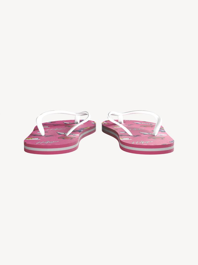 Pink Kids' Tommy Hilfiger Big Skateboard Flip Flops | AU_G1295