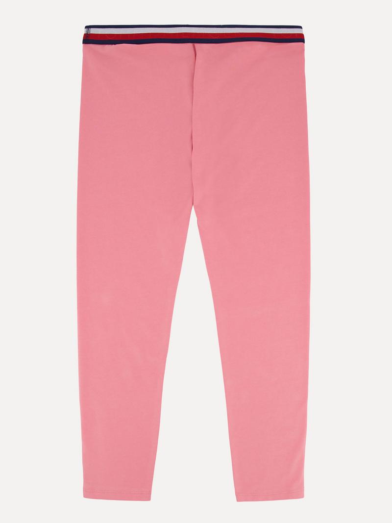 Pink Kids' Tommy Hilfiger Big Stripe Leggings | AU_G1139