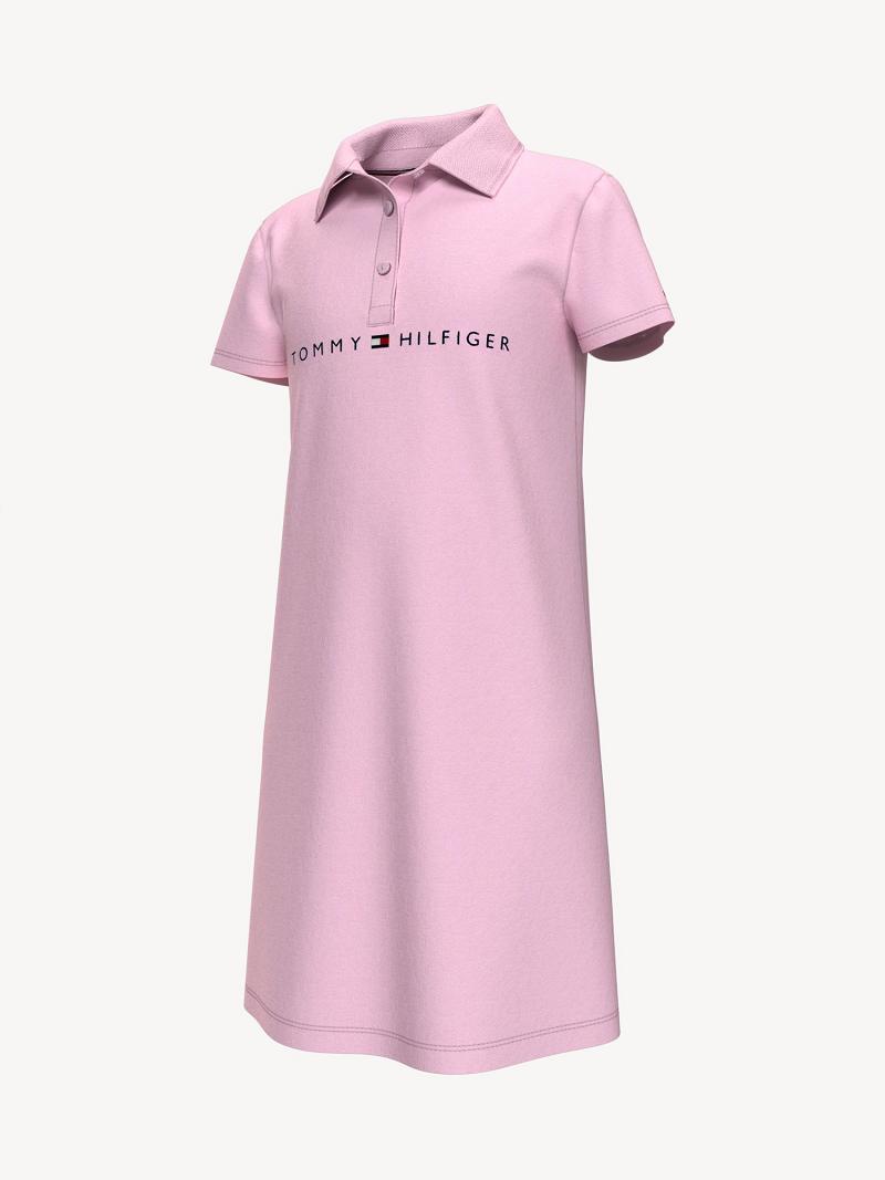 Pink Kids' Tommy Hilfiger Classic Polo Polos | AU_G1148