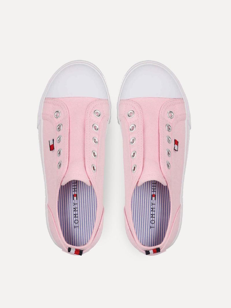 Pink Kids' Tommy Hilfiger Kids’ Pink Laceless Sneakers | AU_G1309