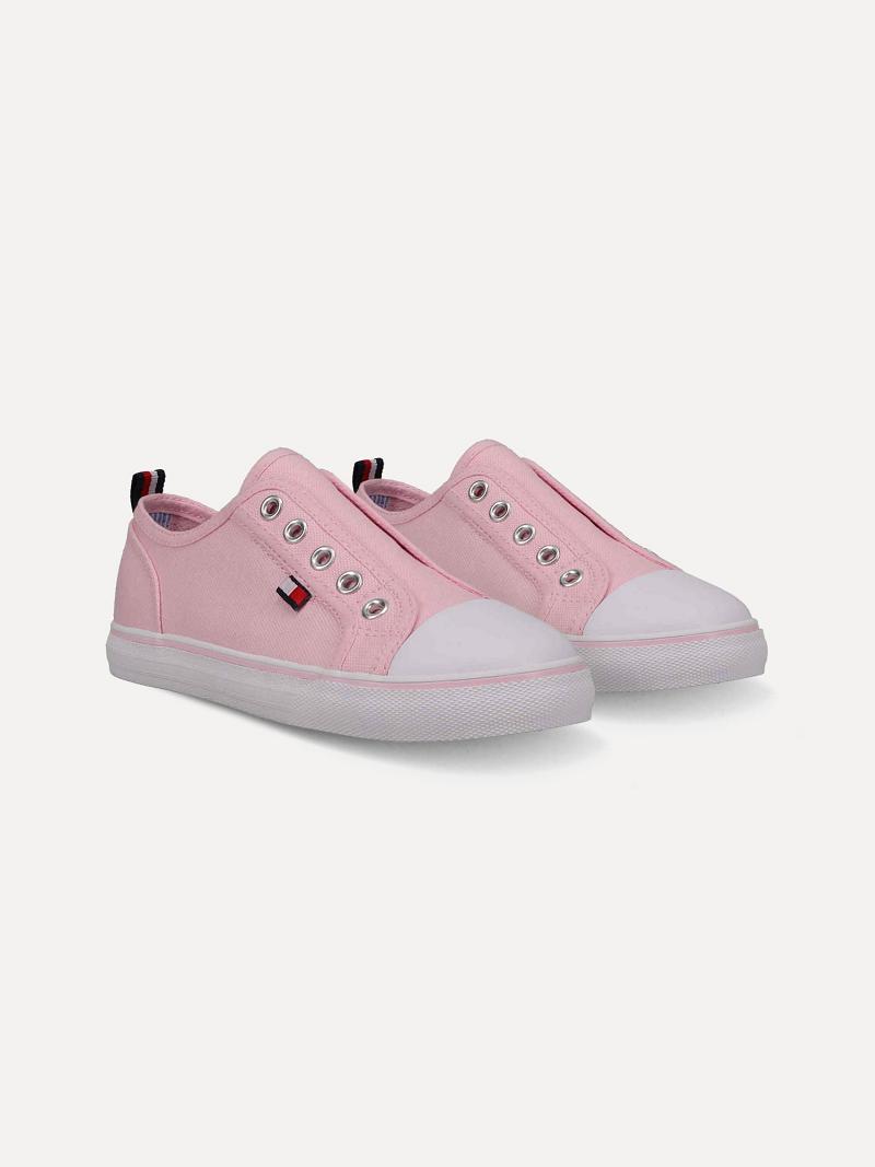 Pink Kids\' Tommy Hilfiger Kids’ Pink Laceless Sneakers | AU_G1309