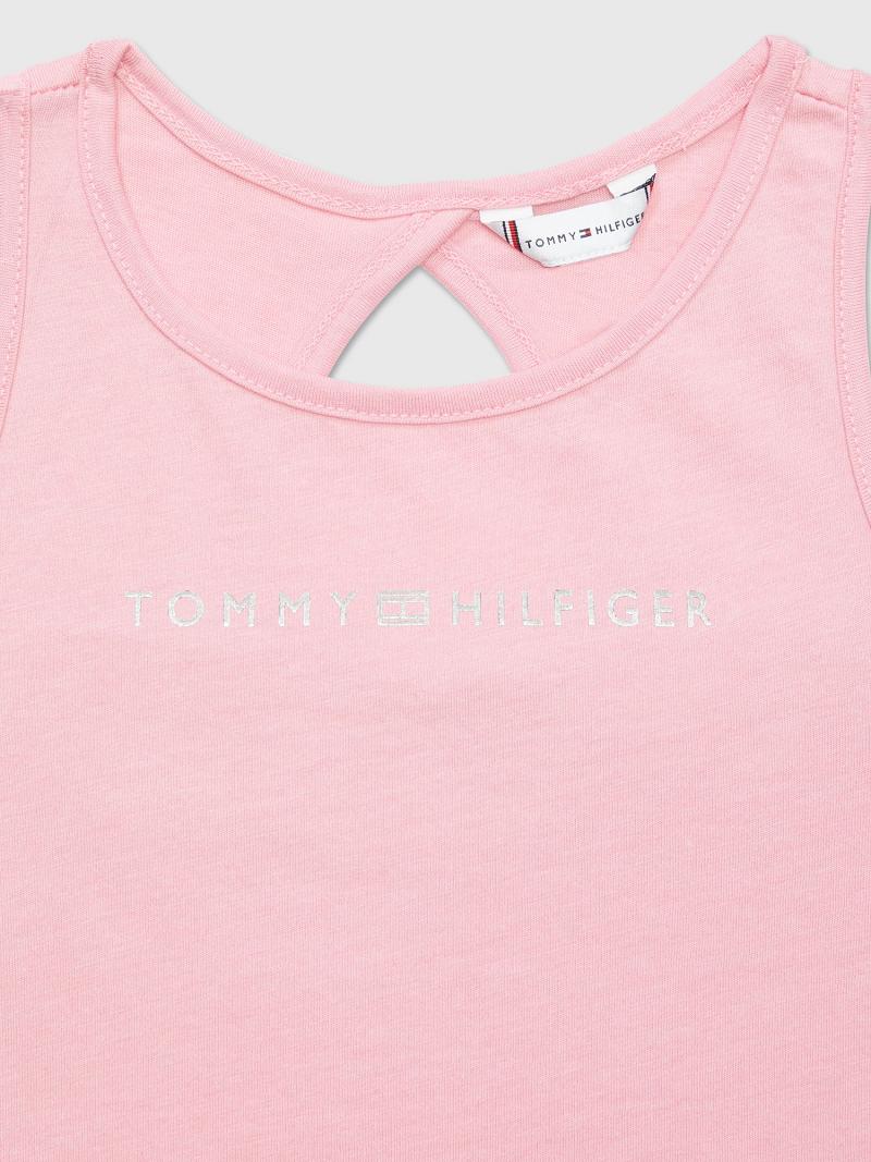 Pink Kids' Tommy Hilfiger Logo Tank Tops | AU_G1279