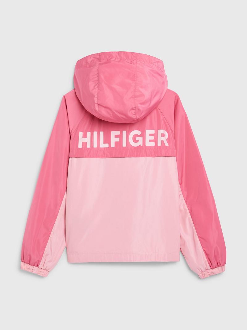 Pink Kids' Tommy Hilfiger Two-Tone Windbreaker Jackets | AU_G1120