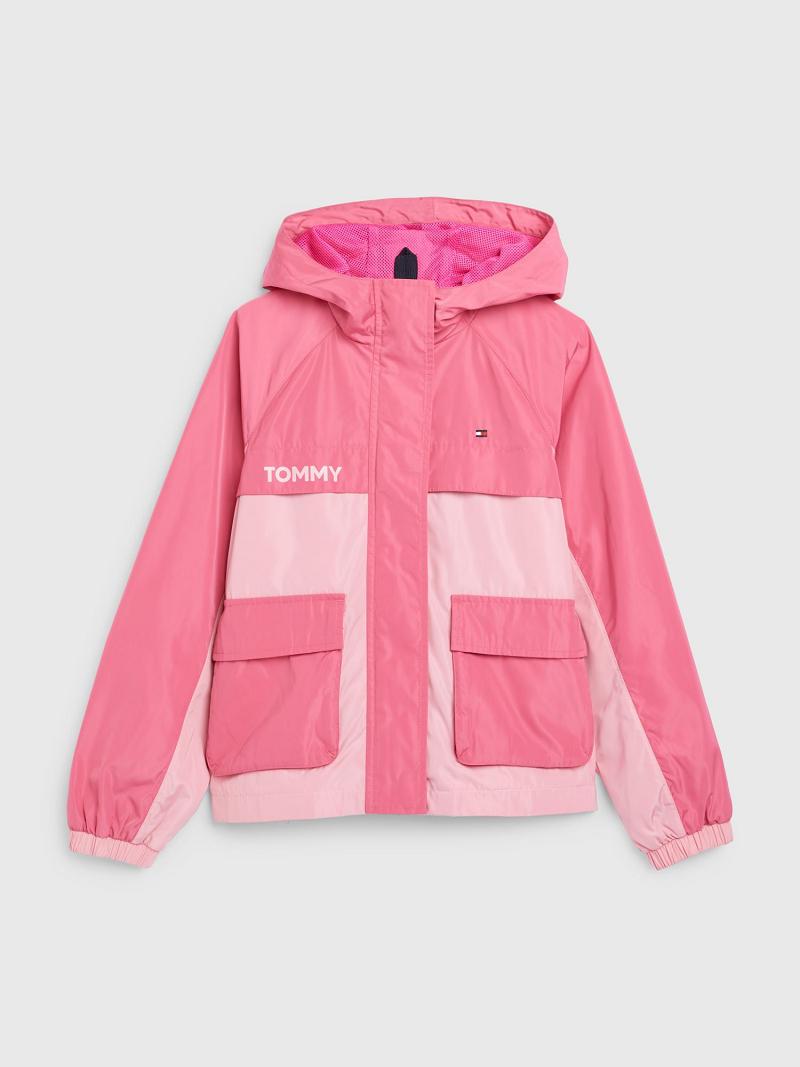 Pink Kids\' Tommy Hilfiger Two-Tone Windbreaker Jackets | AU_G1120