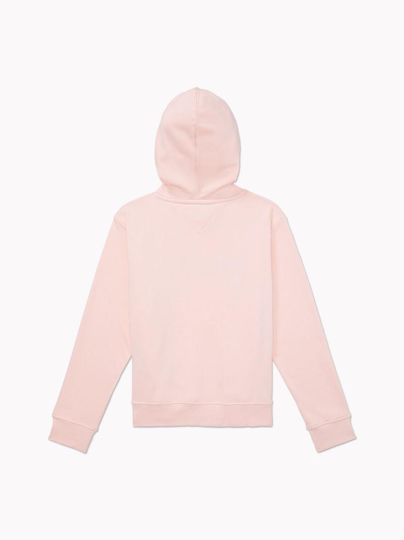 Pink Women's Tommy Hilfiger Logo Sweatshirts | AU_W21392