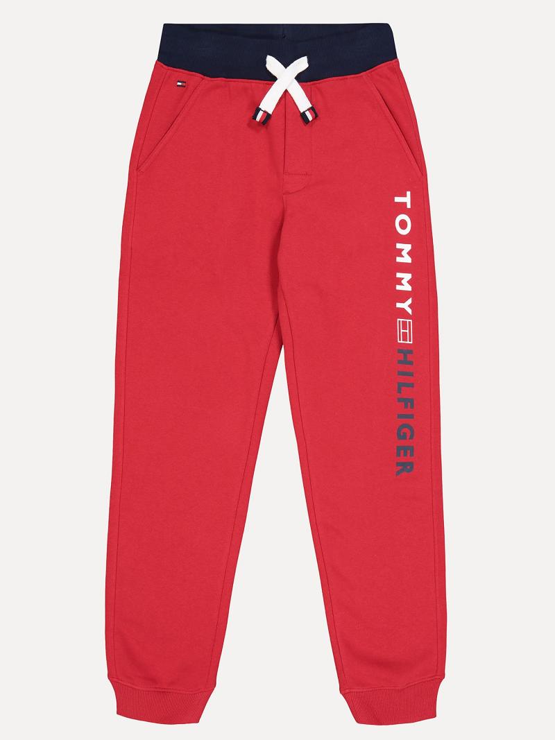 Red / Black Kids\' Tommy Hilfiger Little Logo Sweatpants | AU_B2123