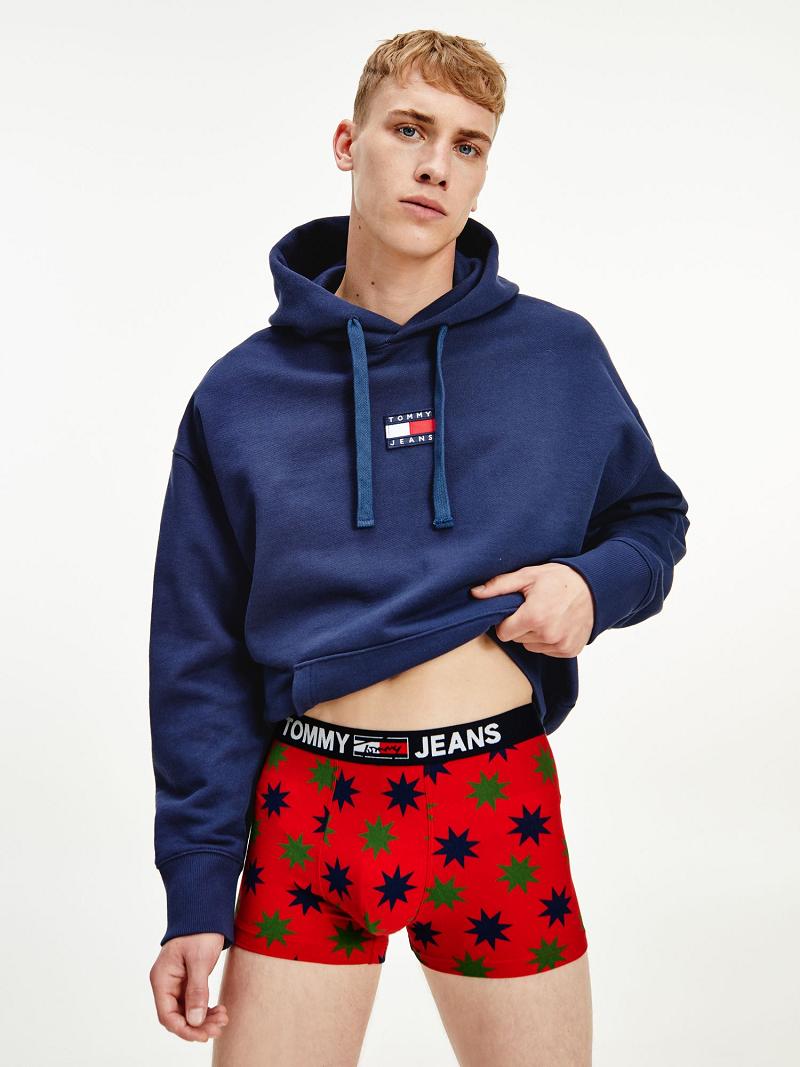 Red / Black Men's Tommy Hilfiger Organic cotton trunk Trunks | AU_M31524