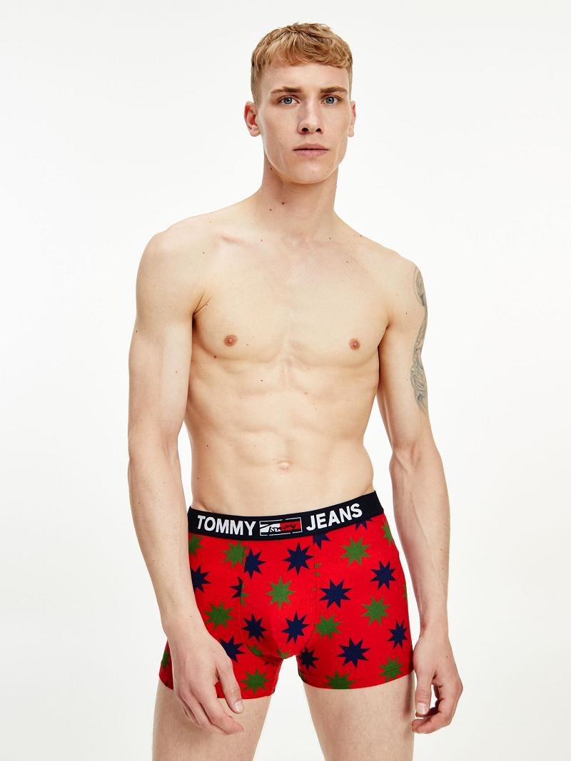 Red / Black Men's Tommy Hilfiger Organic cotton trunk Trunks | AU_M31524