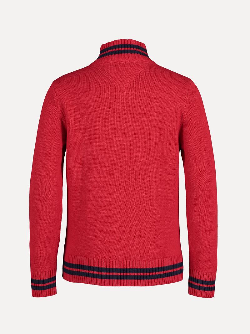 Red Kids' Tommy Hilfiger Big Quarter-Zip Sweaters | AU_B2111