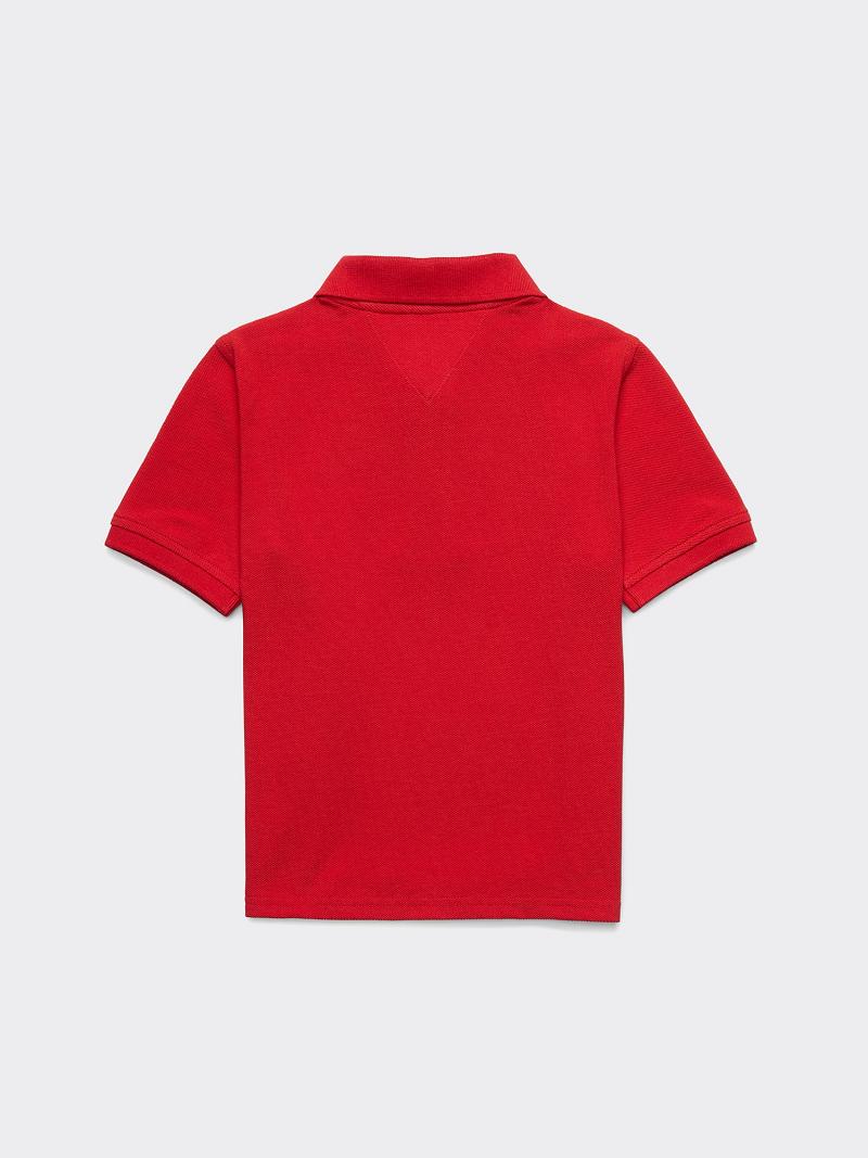 Red Kids' Tommy Hilfiger Big Solid Polos | AU_B2062