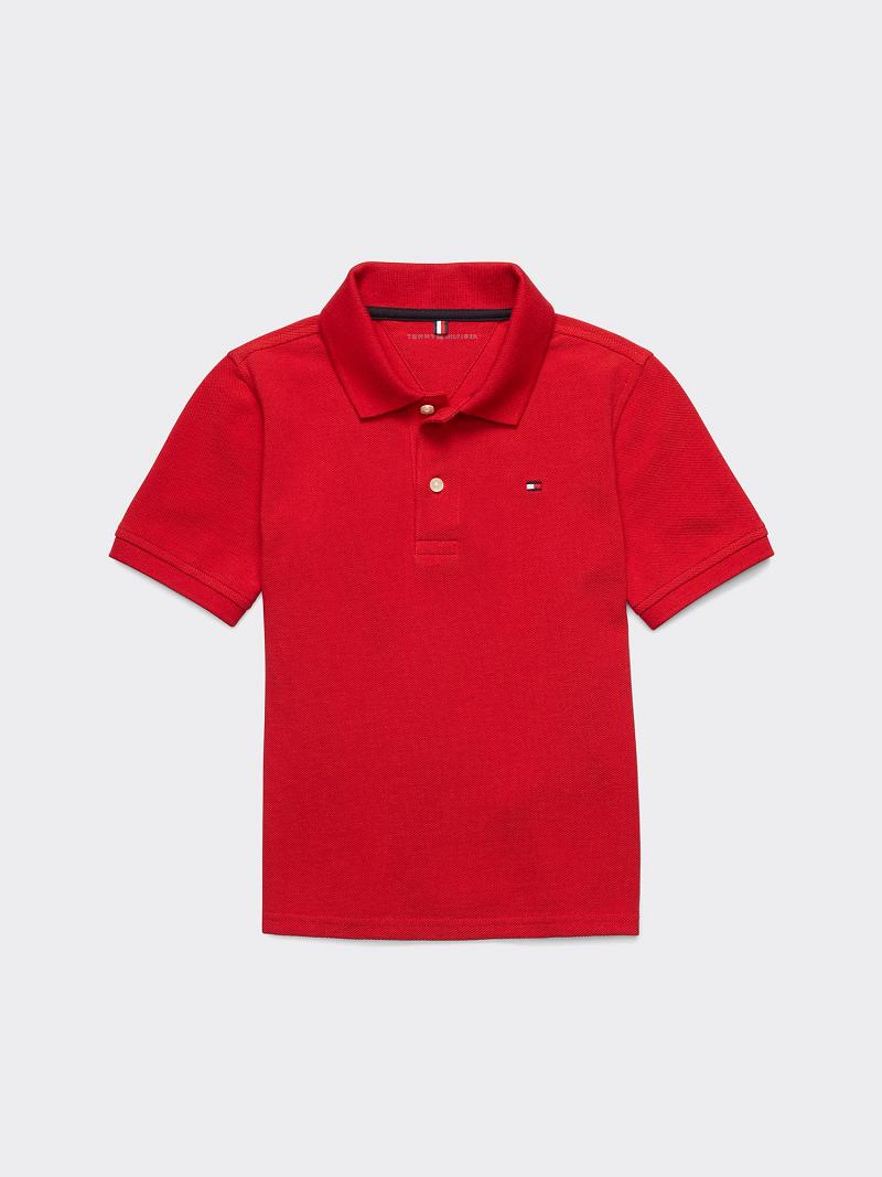 Red Kids\' Tommy Hilfiger Big Solid Polos | AU_B2062