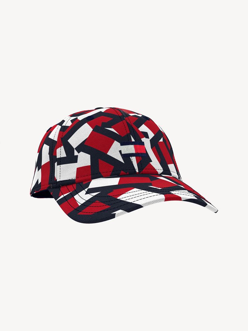 Red Kids\' Tommy Hilfiger Jigsaw Print Hats | AU_G1357