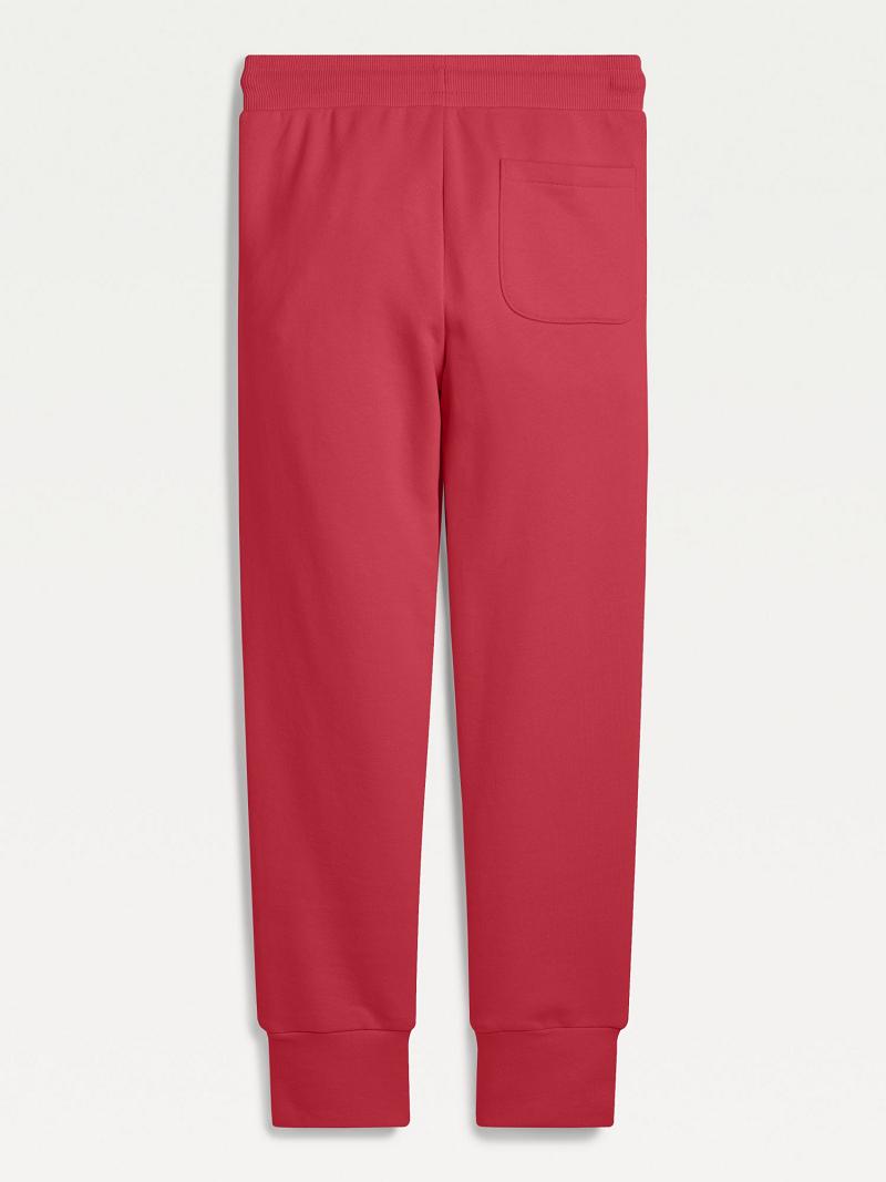 Red Kids' Tommy Hilfiger Organic Cotton Pastel Sweatpants | AU_G1181