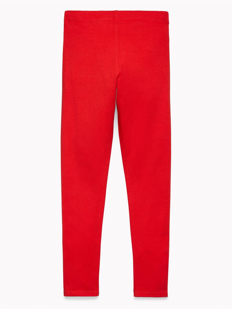 Red Kids' Tommy Hilfiger Solid Leggings | AU_G1144