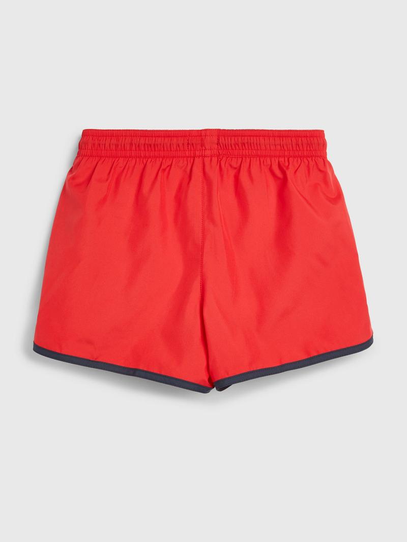 Red Kids' Tommy Hilfiger Solid Trunk Swimwear | AU_B2152