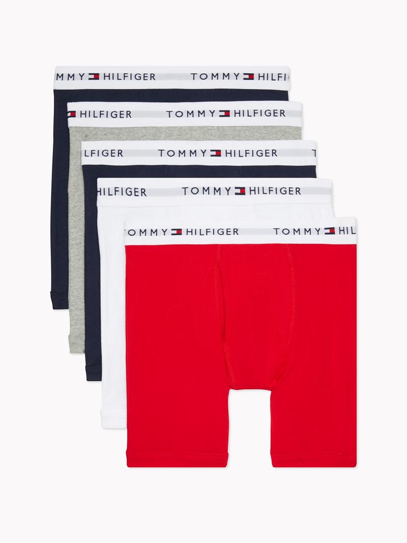 Red Men\'s Tommy Hilfiger Cotton classics boxer brief 5pk Boxer Briefs | AU_M31589