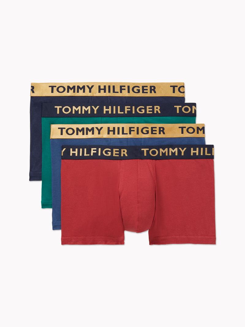 Red Men\'s Tommy Hilfiger Cotton stretch trunk 4pk Trunks | AU_M31511