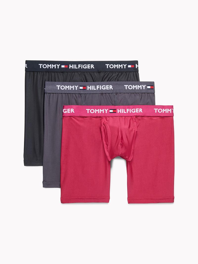 Red Men\'s Tommy Hilfiger Everyday microfiber boxer brief 3pk Boxer Briefs | AU_M31598