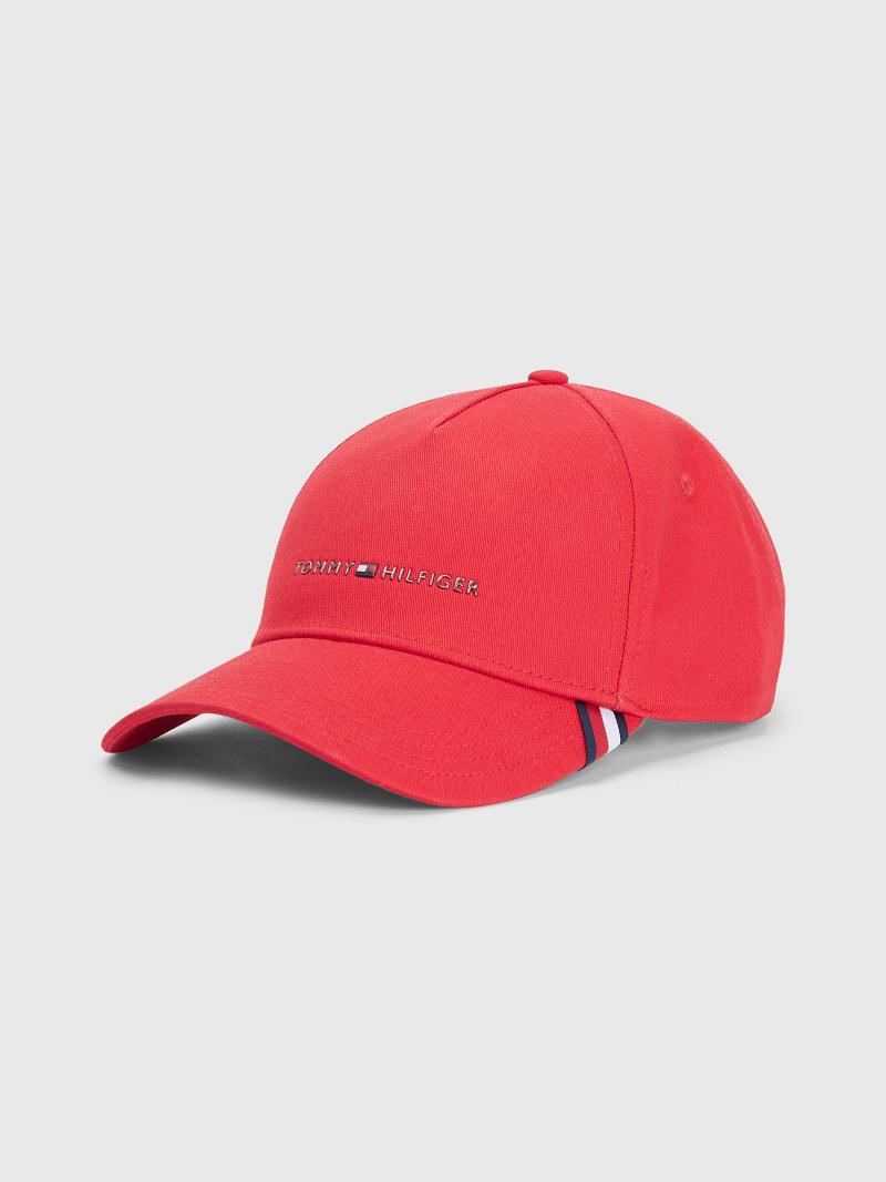 Red Men\'s Tommy Hilfiger Hilfiger Baseball Hats | AU_M31730