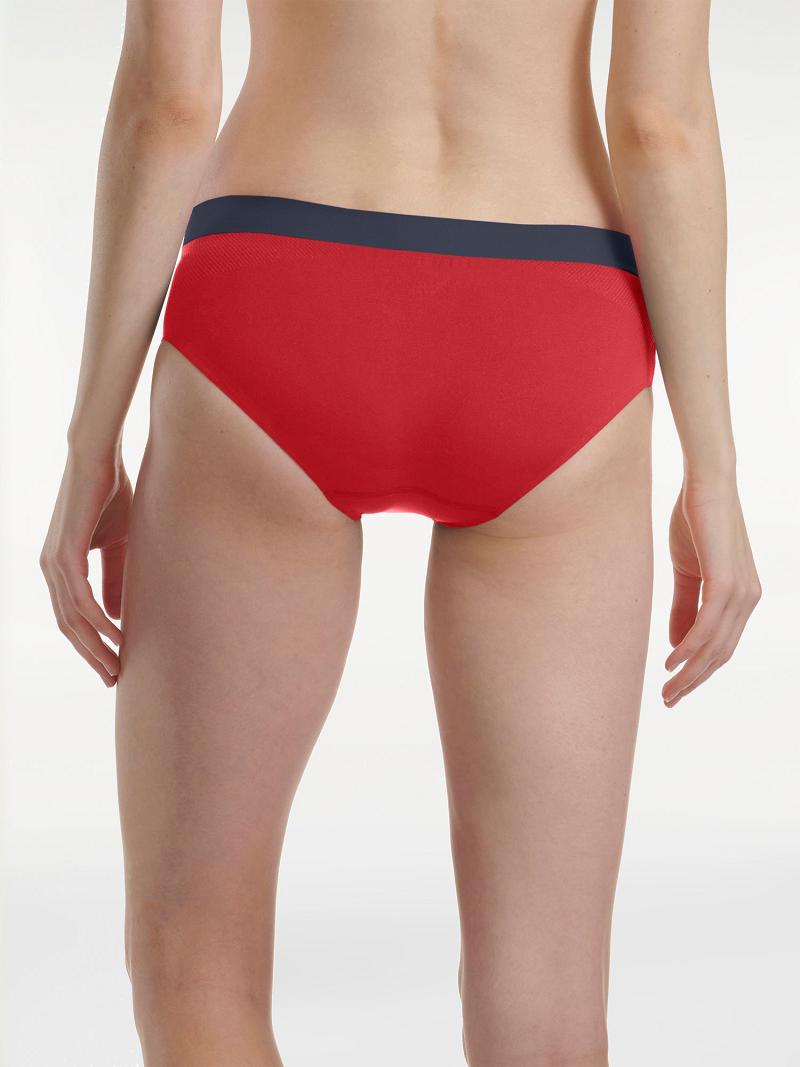 Red Women's Tommy Hilfiger Tommy Logo Hipster Brief Lingerie | AU_W21563