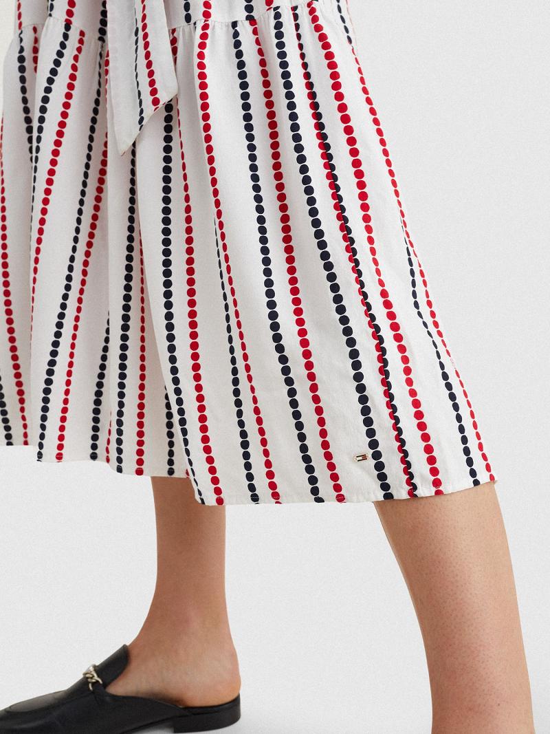 Stripes Women's Tommy Hilfiger Dot Midi Shirtdress Dresses | AU_W21058