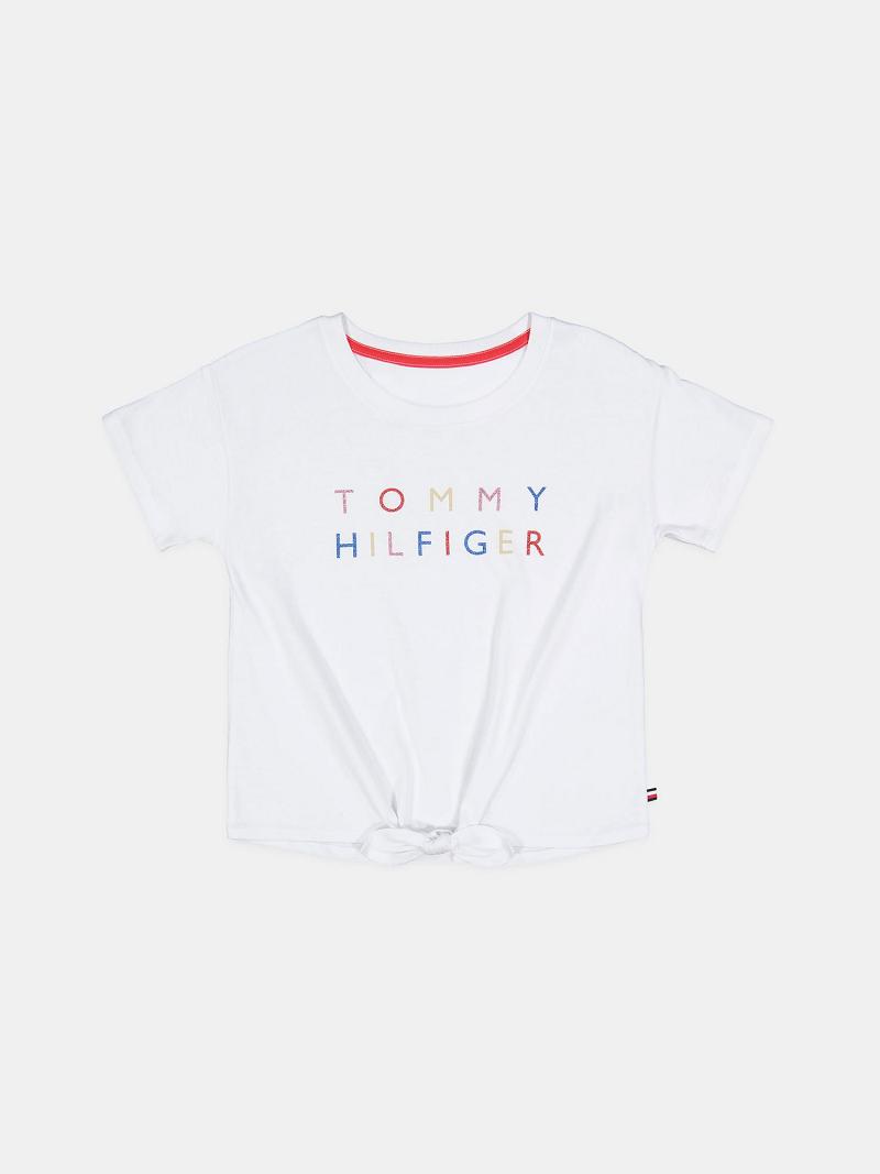 White Kids\' Tommy Hilfiger Big Tommy Bow T Shirts | AU_G1236