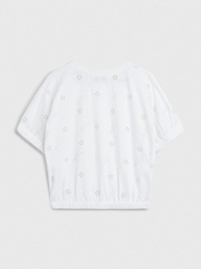 White Kids' Tommy Hilfiger Embroidered Tops | AU_G1277