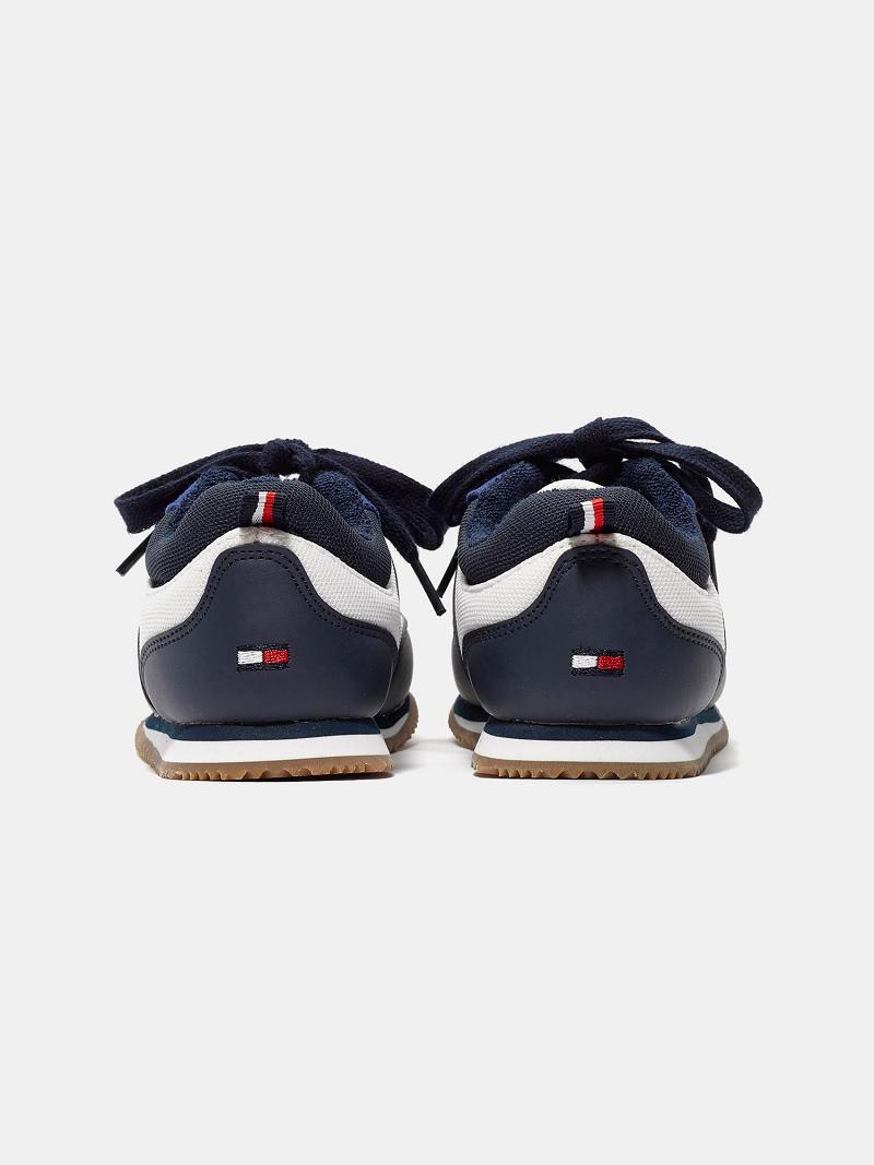 White Kids' Tommy Hilfiger Flag Sneakers | AU_B2236