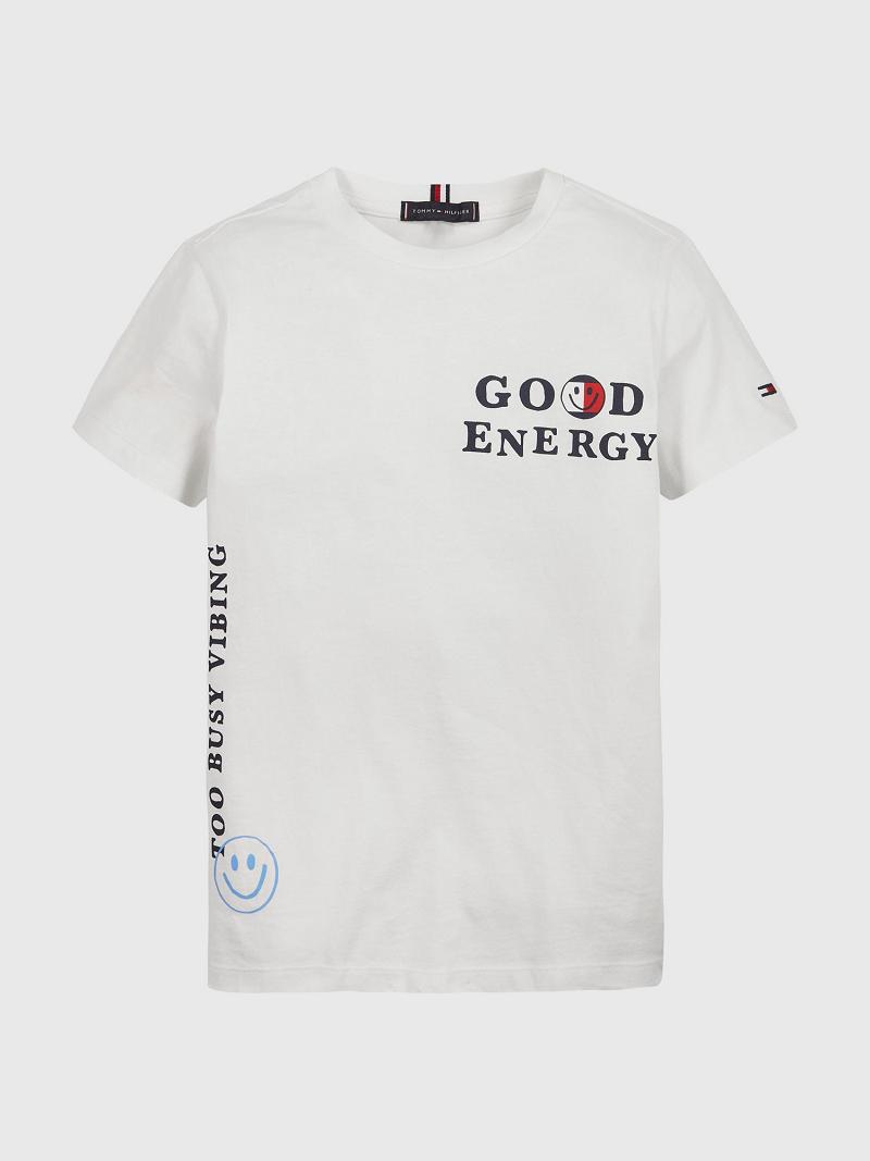 White Kids\' Tommy Hilfiger Good Energy T Shirts | AU_B2175