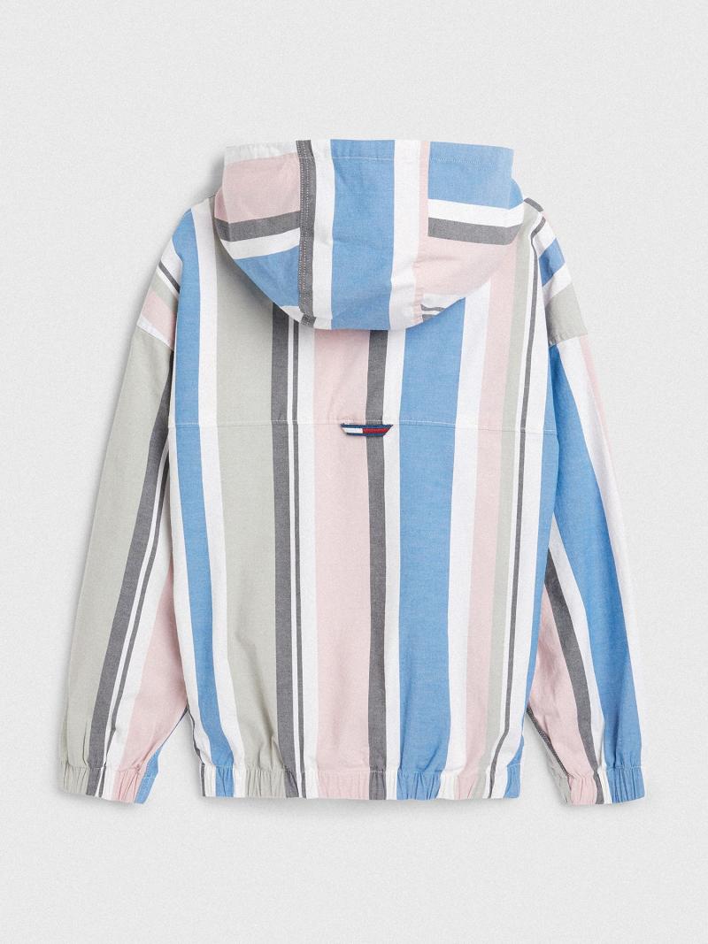 White Kids' Tommy Hilfiger Hooded Popover Shirt Sweatshirts | AU_B2131