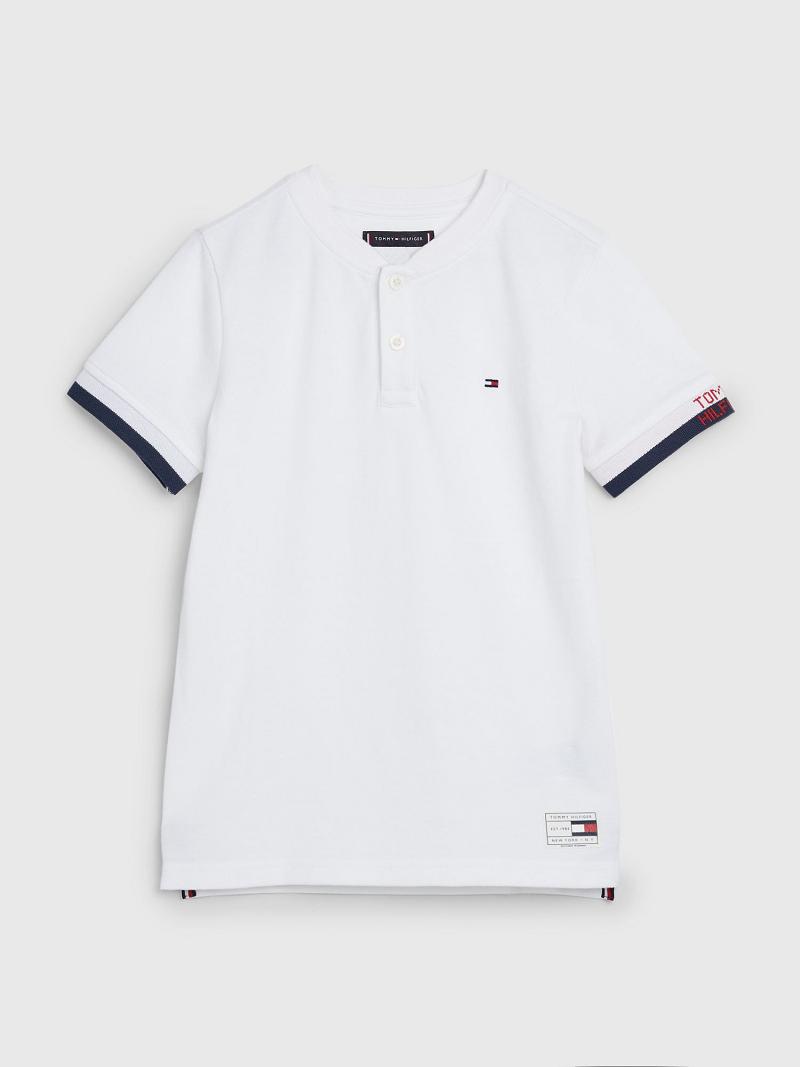 White Kids\' Tommy Hilfiger Jacquard Polos | AU_B2065