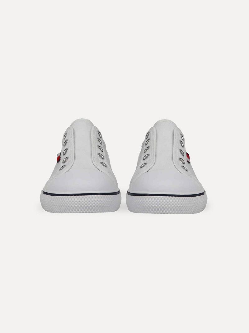 White Kids' Tommy Hilfiger Laceless Sneakers | AU_B2240