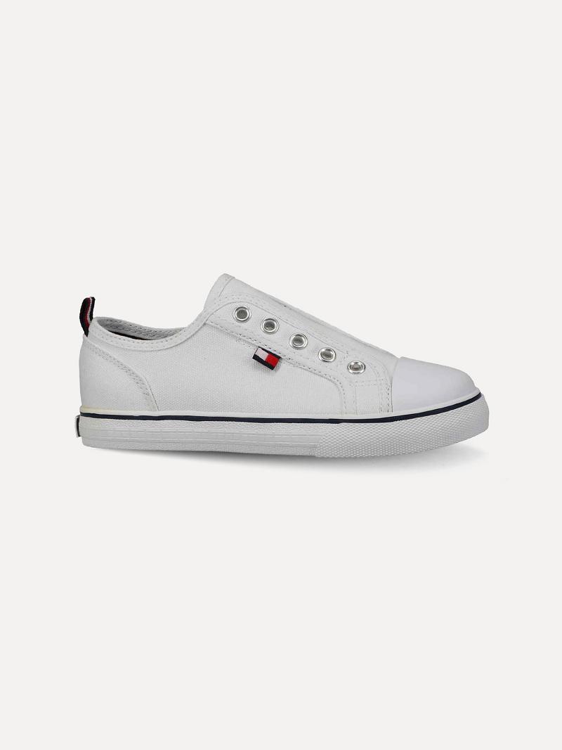 White Kids' Tommy Hilfiger Laceless Sneakers | AU_B2240