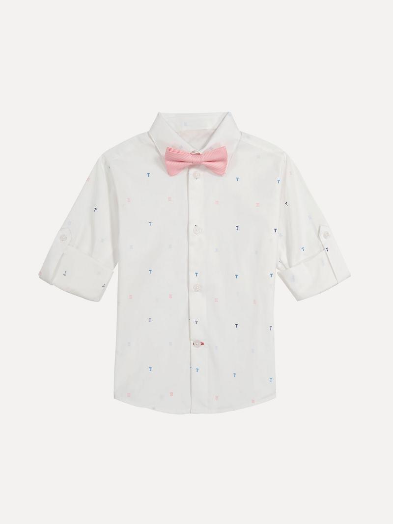 White Kids' Tommy Hilfiger Little TH, Pant and Bow Tie Set Shirts | AU_B2086