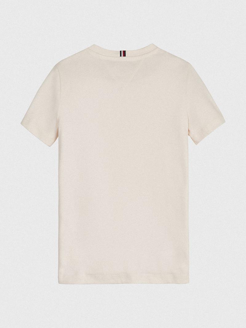 White Kids' Tommy Hilfiger Natural Dye T Shirts | AU_G1255