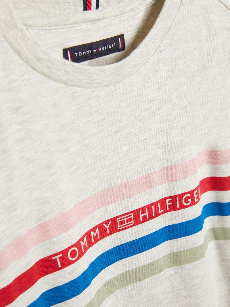 White Kids' Tommy Hilfiger Spring Stripe T Shirts | AU_B2209