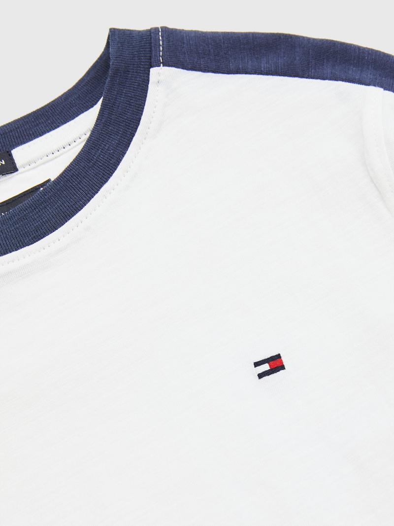 White Kids' Tommy Hilfiger Varsity Stripe T Shirts | AU_B2217