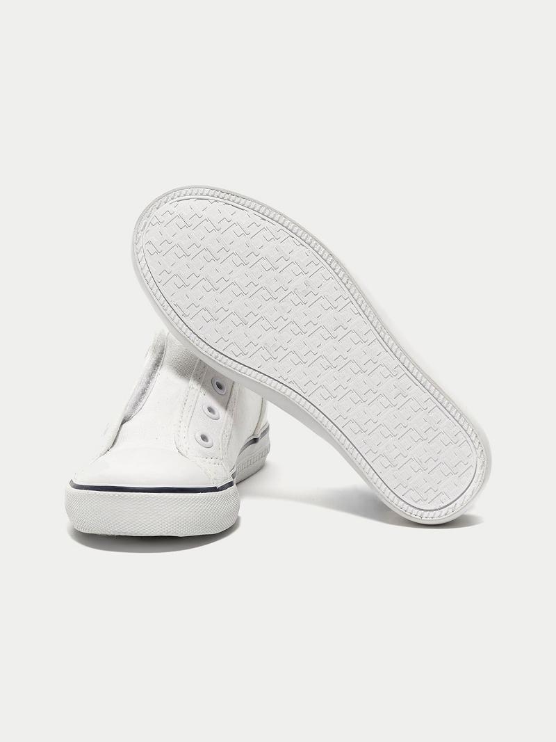 White Kids' Tommy Hilfiger White Laceless Sneakers | AU_G1311