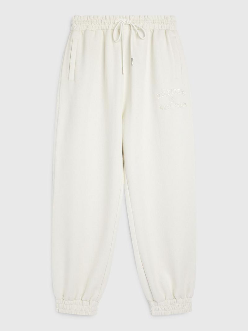 White Men's Tommy Hilfiger Classic Sweatpants | AU_M31142